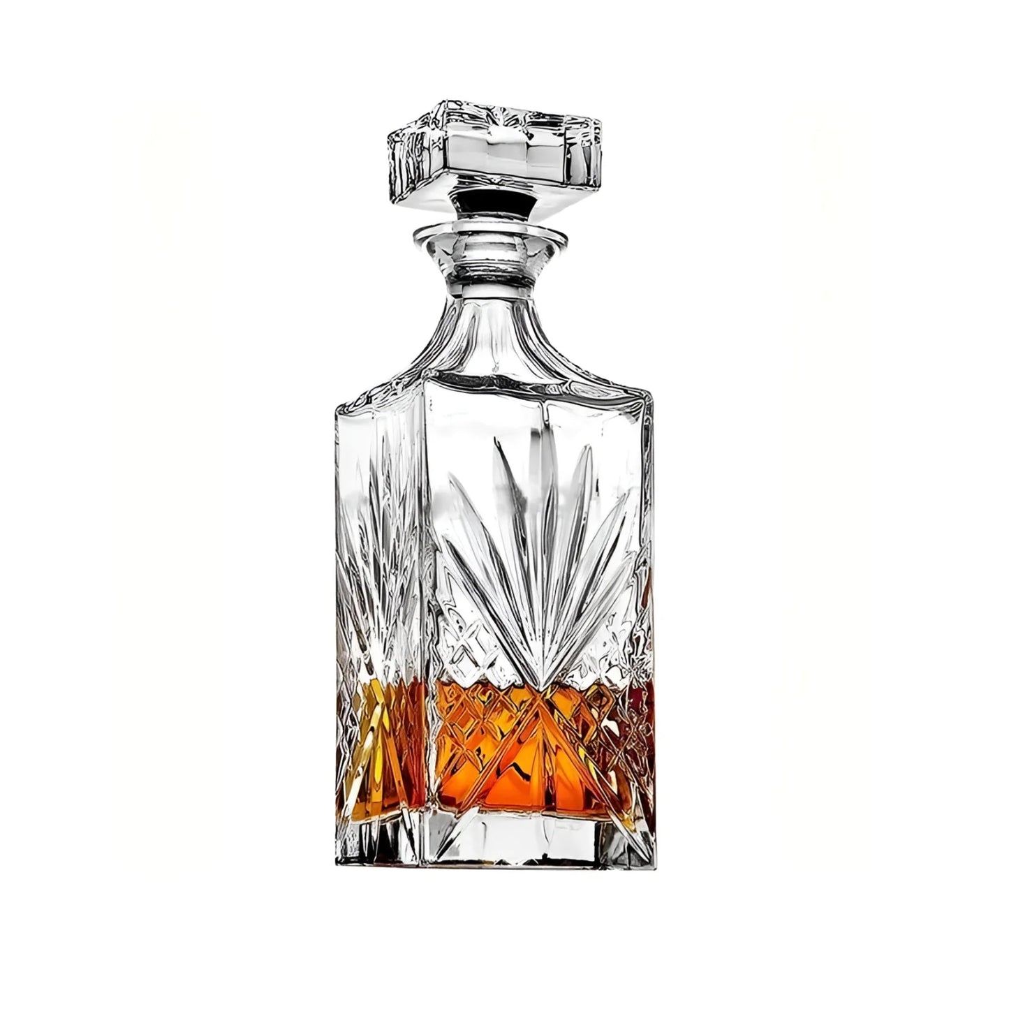 1L glass Bottle Spirits whisky brandy rum 9x9x23.5cm TIMES