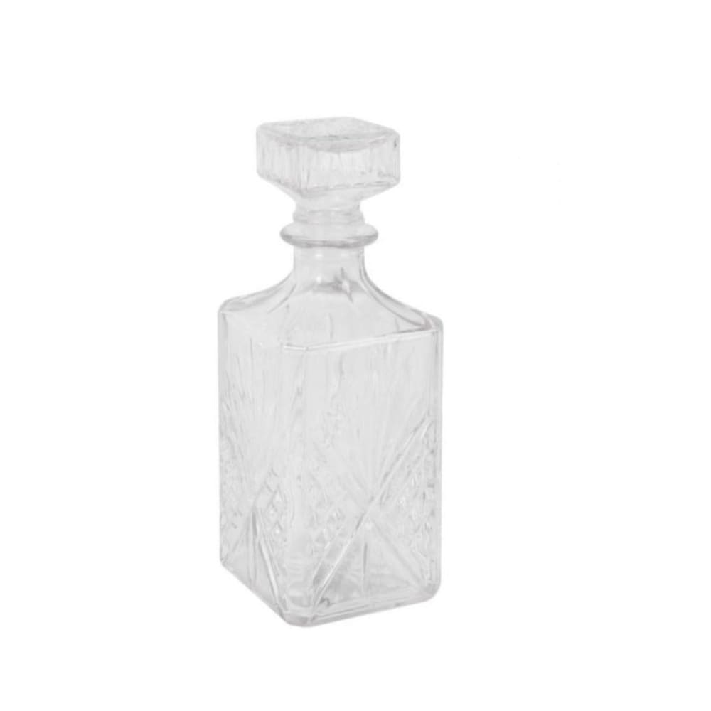 1L glass Bottle Spirits whisky brandy rum 9x9x23.5cm TIMES
