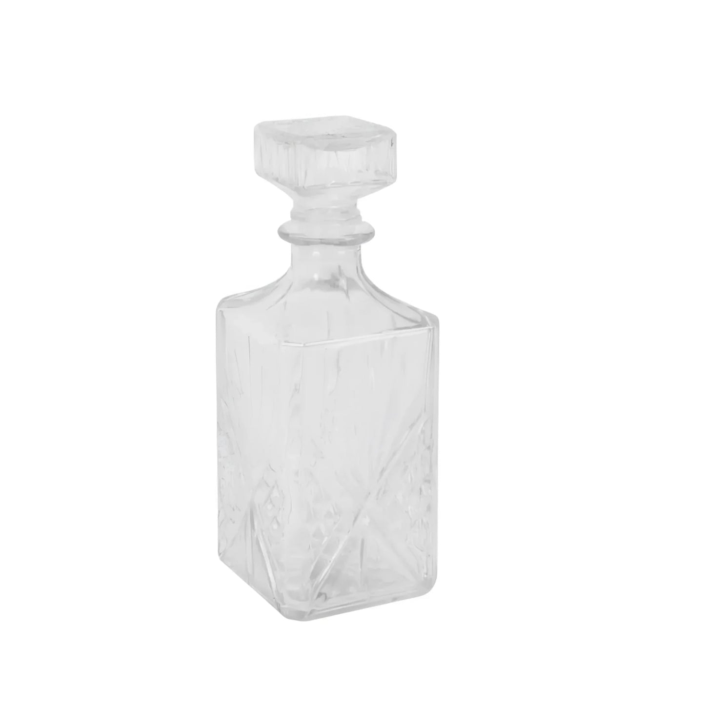 1L glass Bottle Spirits whisky brandy rum 9x9x23.5cm TIMES
