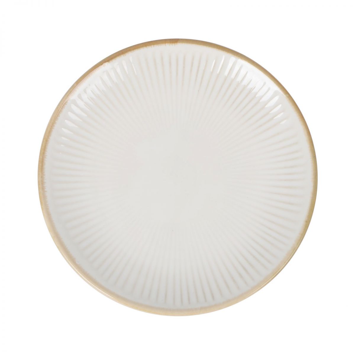 Milky Cream 25.5cm Dinner plate Vintage Stoneware