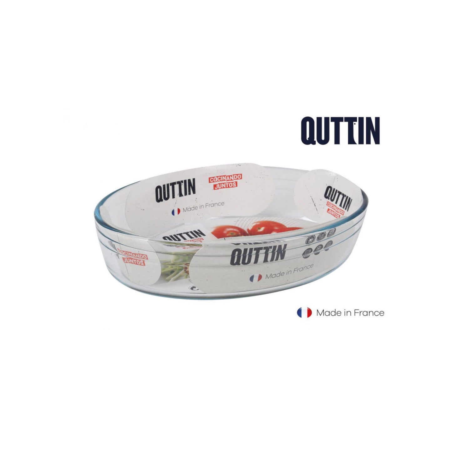 25x17cm oval Glass Oven Baking Lasagne tin roasting tray dish Quttin