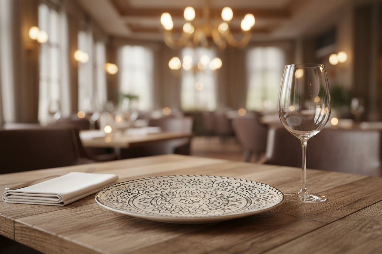 Sole 26cm dinner plates Embossed Stoneware