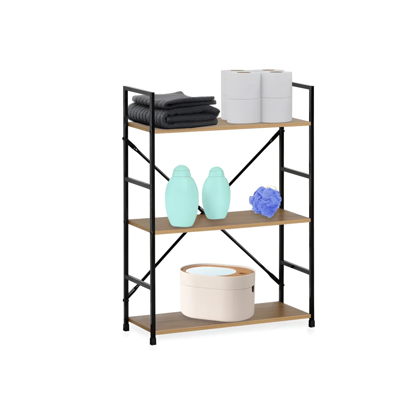 3 Tier Multipurpose Shelf Freestanding Wooden Rack Organiser Kitchen bedroom bathroom unit