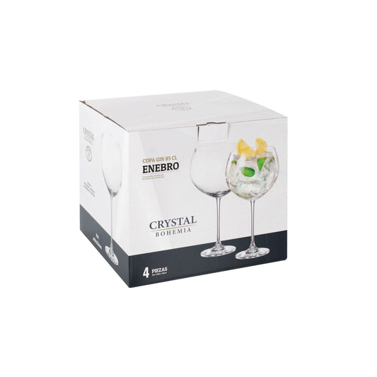 4x Bohemia Crystal Enebro Spanish Gin Balloon Glasses 850ml