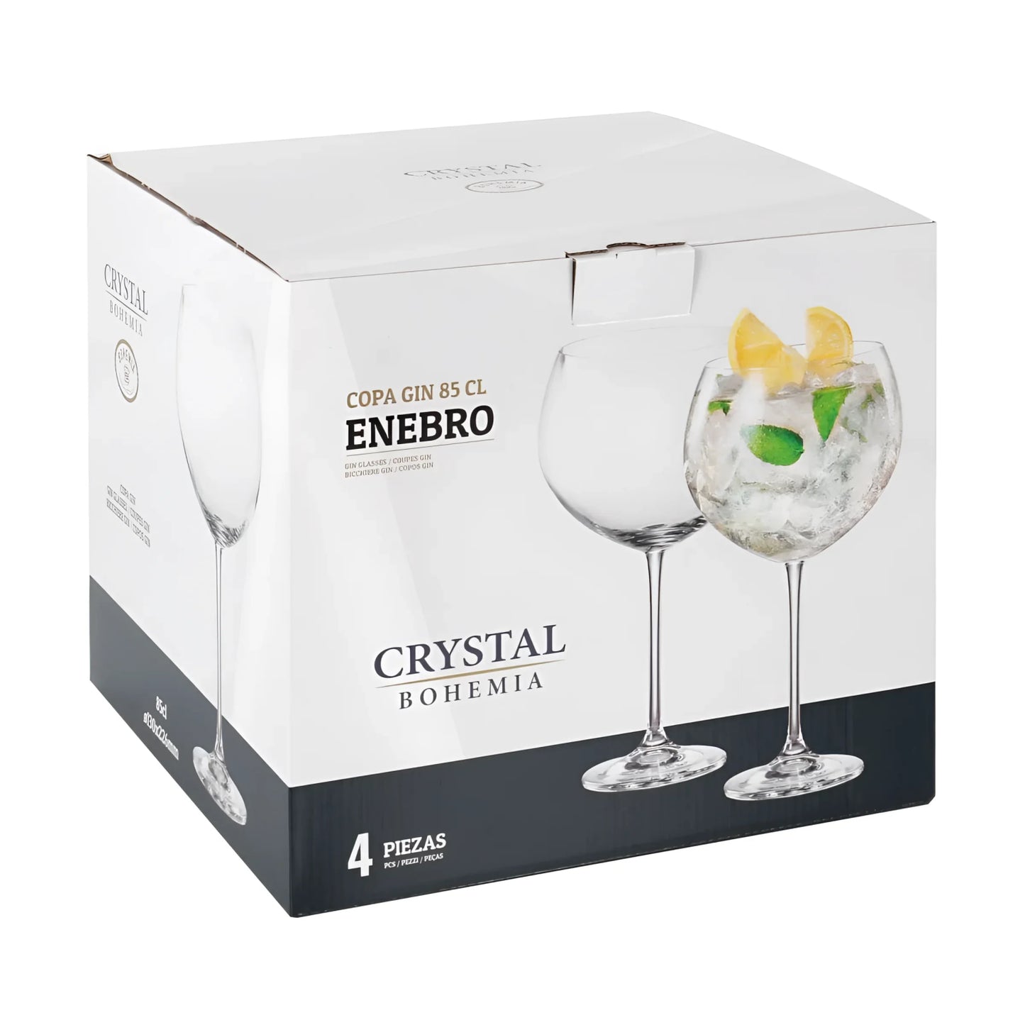 4x Bohemia Crystal Enebro Spanish Gin Balloon Glasses 850ml