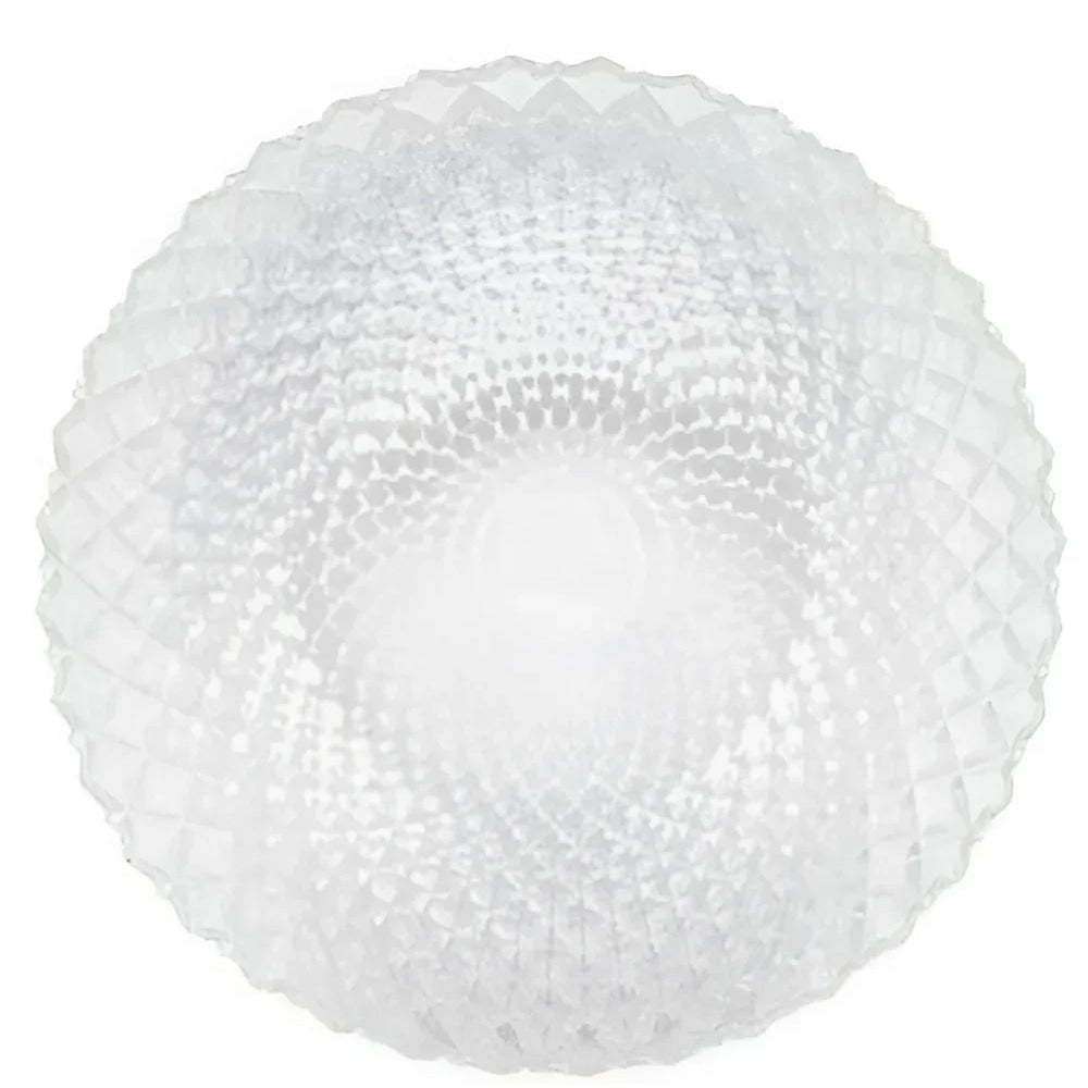 6 x 26cm GLASS DINNER PLATES main course dinner plates DIAMOND