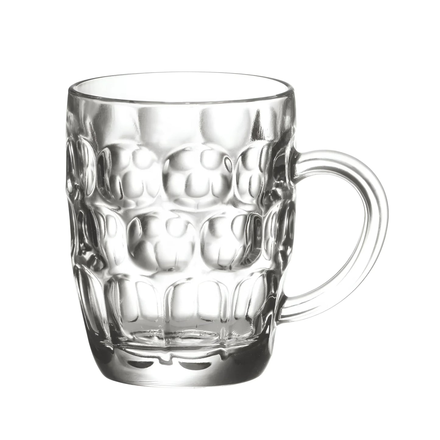 Dimpled glass beer mug for 600ml Pint Beer Tankard Abadia display