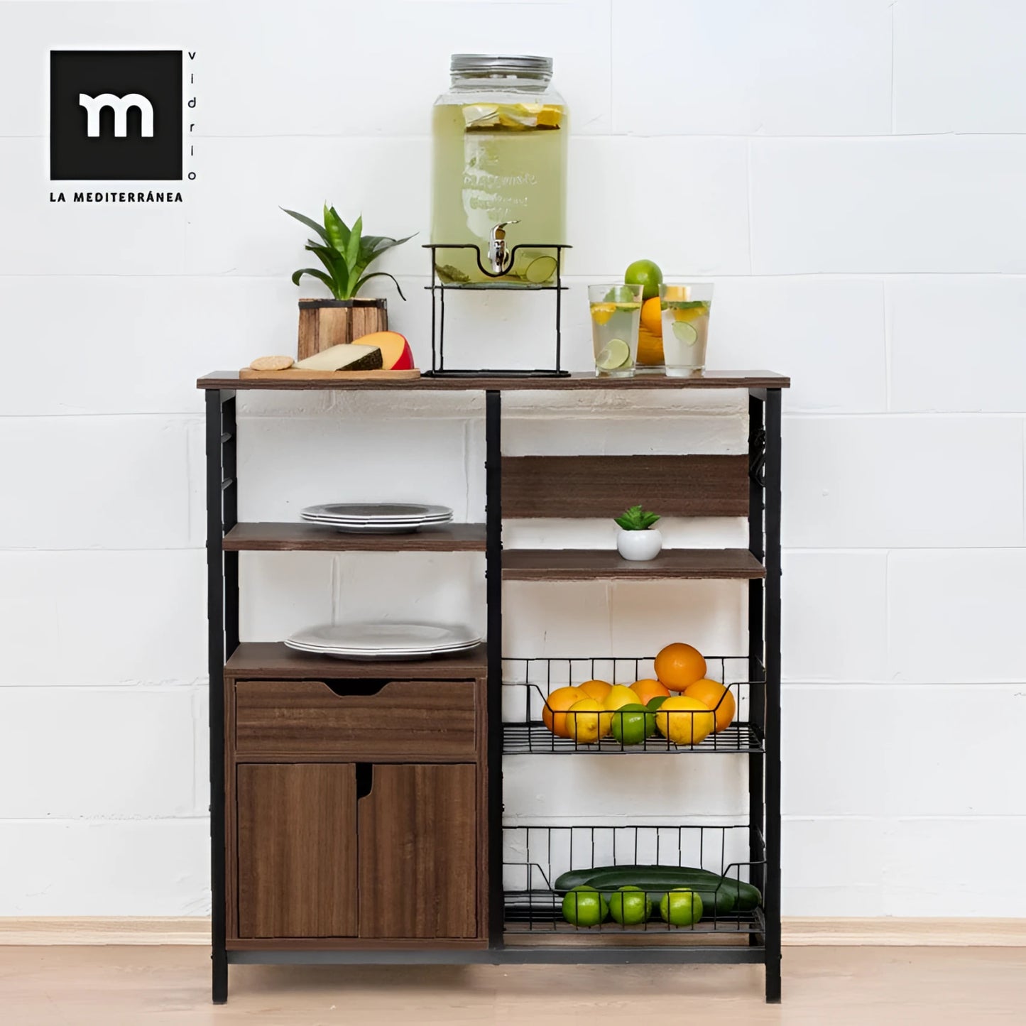 8L glass Drinks Dispenser Rustik With Stand