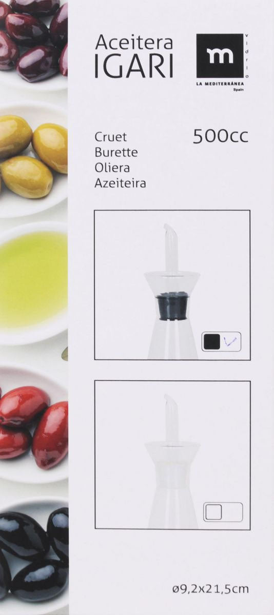 Igari 500ml Olive Oil Dispenser Borosilicate glass bottle