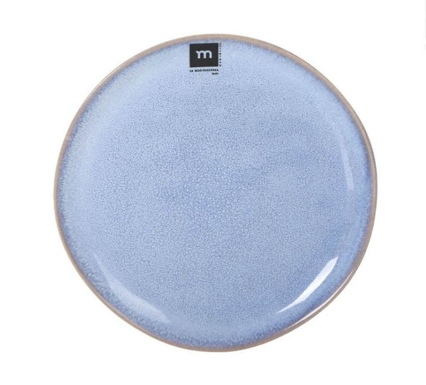 Macarella Blue 20cm Dessert Plate Irregular shape Stoneware