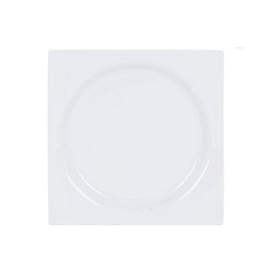 Zen white porcelain dessert plate tapas dish 18x18x2.5cm