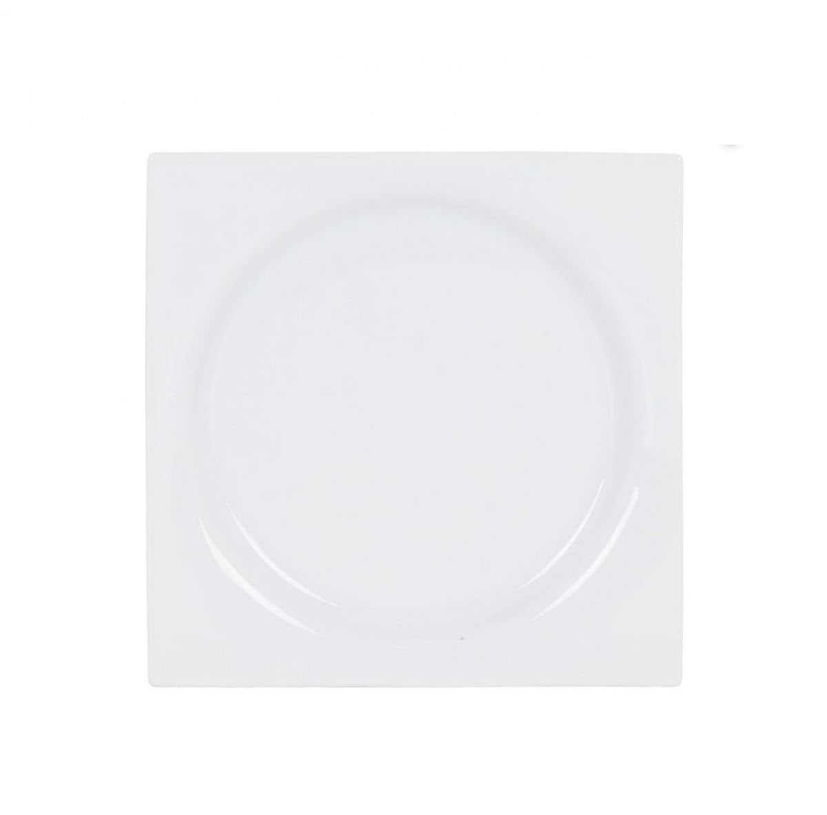 Zen white porcelain dessert plate tapas dish 18x18x2.5cm