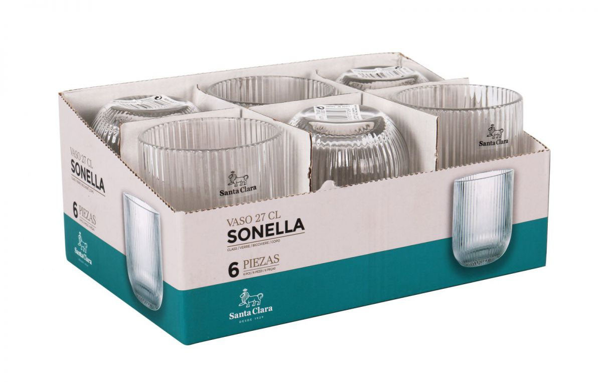 Sonella Clear drinking glasses 270ml