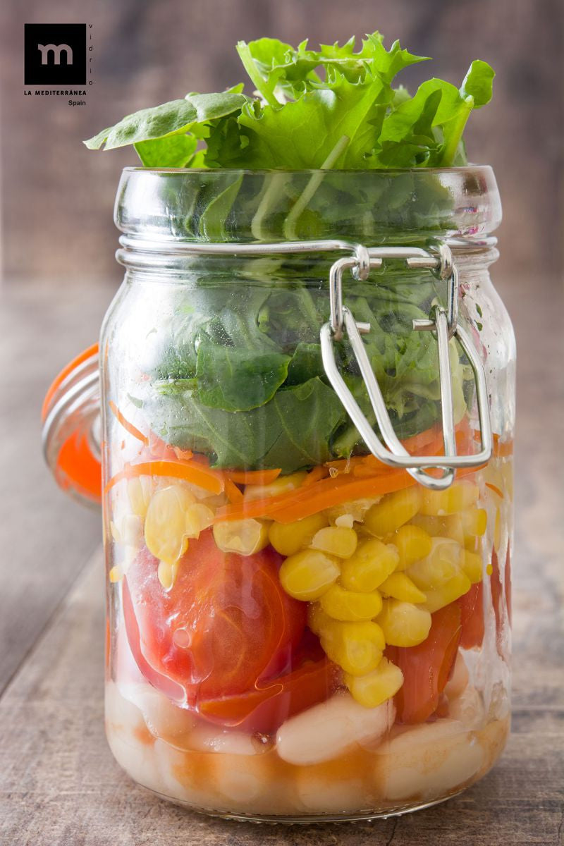 Clip Top Airtight Clear Glass Storage Spice Herb Jam Jars 250ml