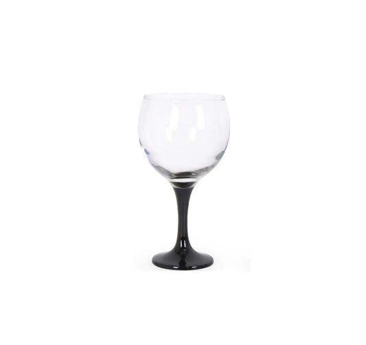 Gin and tonic cocktail balloon glasses 650ml Coloured Stem Black