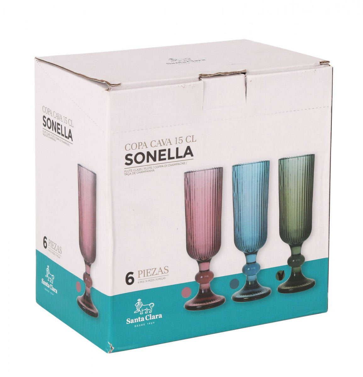 Sonella Green Champagne flutes 150ml
