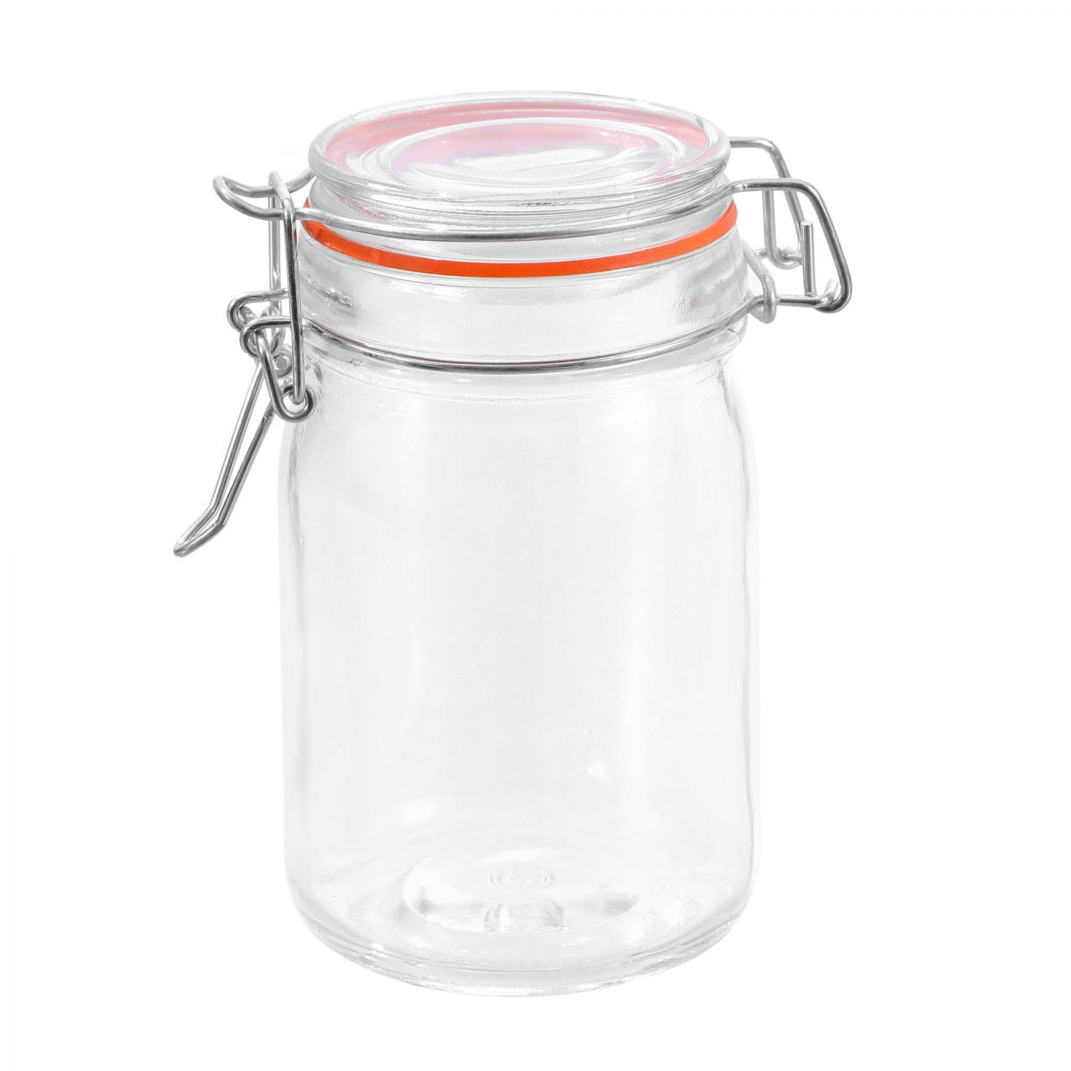 Clip Top Airtight Clear Glass Storage Spice Herb Jam Jars 250ml