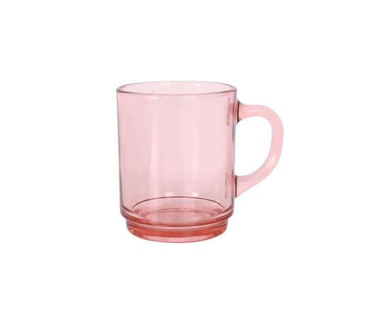 Duralex Pink Stackable coffee tea mugs 260ml Versailles