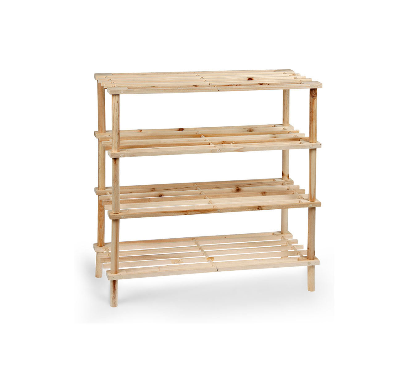 Wooden Shoe Rack 63x26x67cm 4 Levels