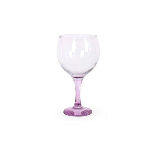 Gin and tonic cocktail balloon glasses 650ml Coloured Stem pink