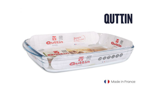 3L rectangular Glass Oven Baking Lasagne tin roasting tray dish Quttin