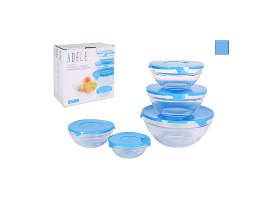 Glass storage containers Adele pack of 5