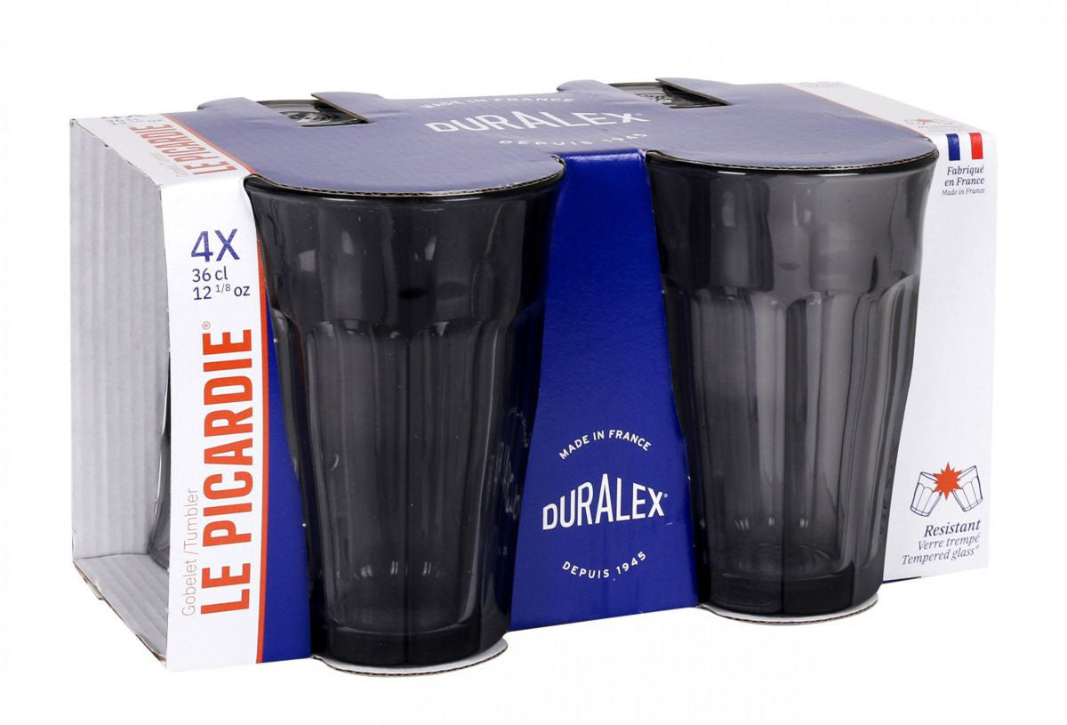 Duralex Picardie Grey Highball drinking glasses 360ml
