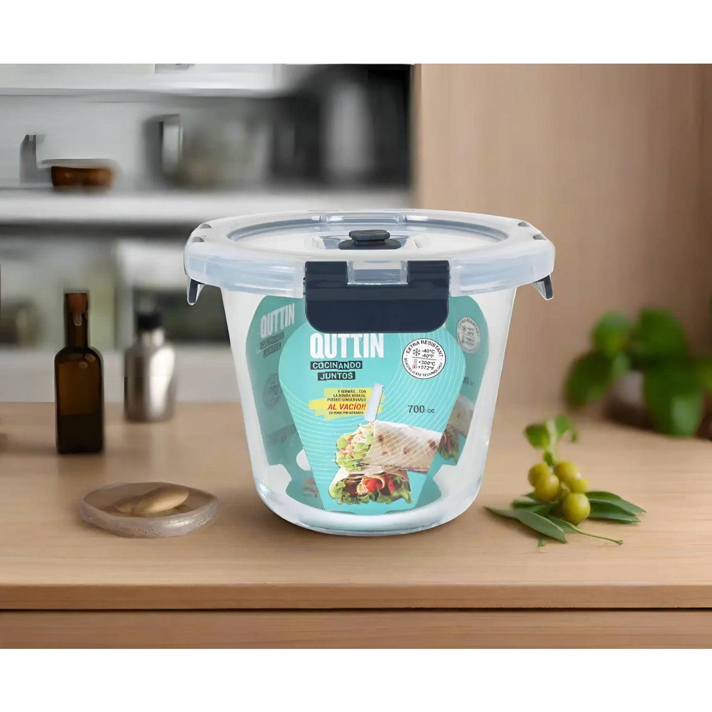 Air vacuum 700 round Pot food containers kitchen storage pump QUTTIN