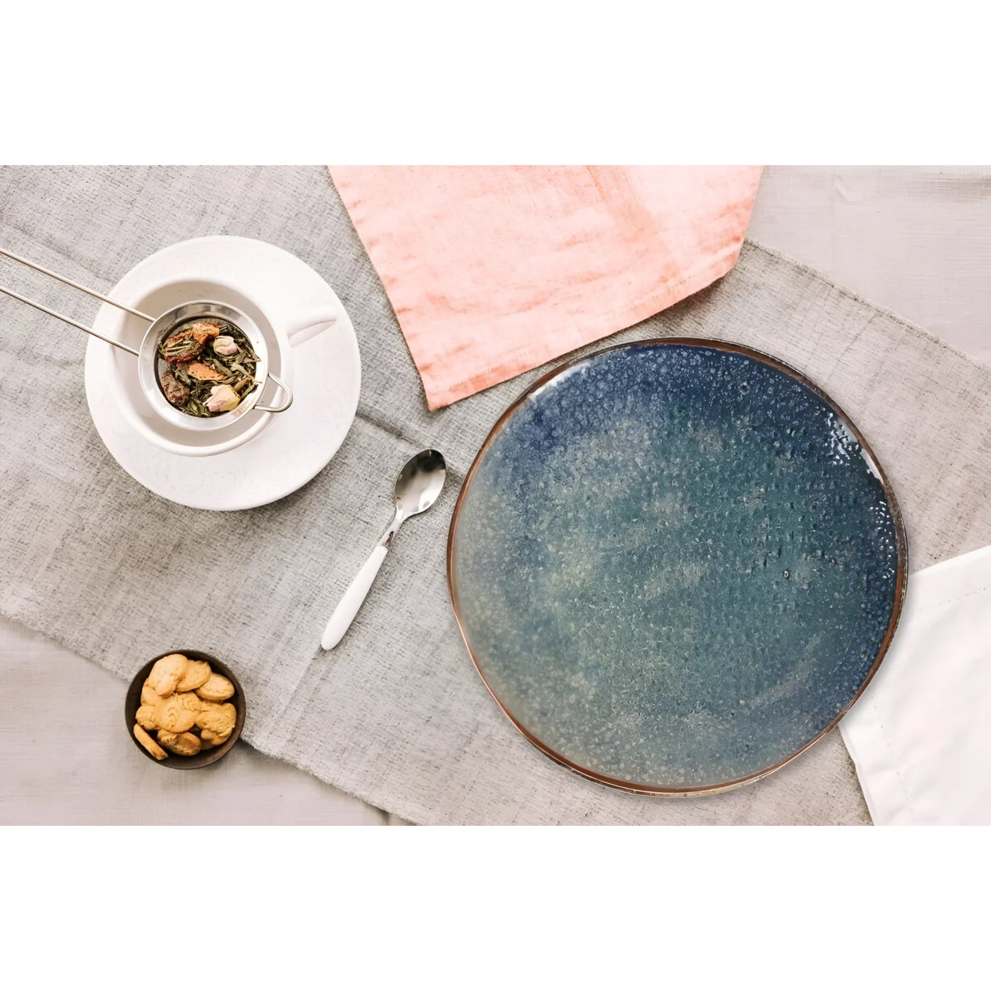 Albal Iberica stoneware 20cm dessert plate Irregular Shape