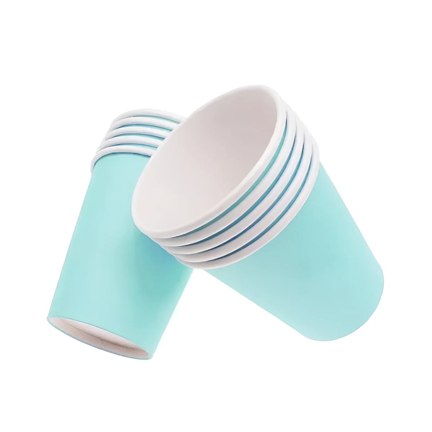 Algon Biodegradable 200ml disposable party glasses Aquamarine