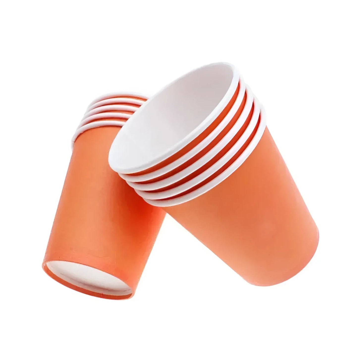 Algon Biodegradable 200ml disposable party glasses Orange