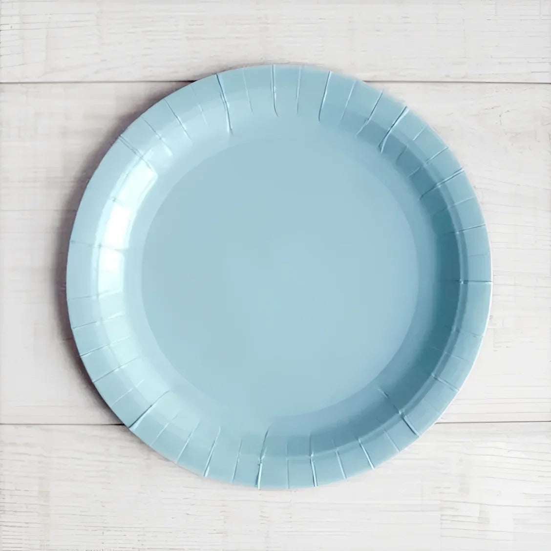Algon Plates Disposable Biodegradable Baby Blue paper party take away Pack of 10