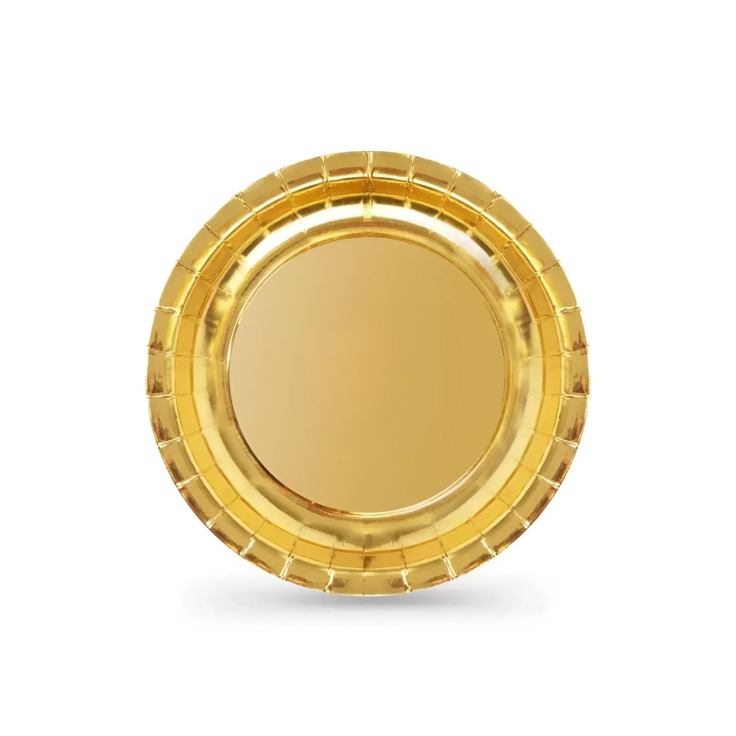 Algon Plates Disposable Biodegradable Gold paper party take away Pack of 10