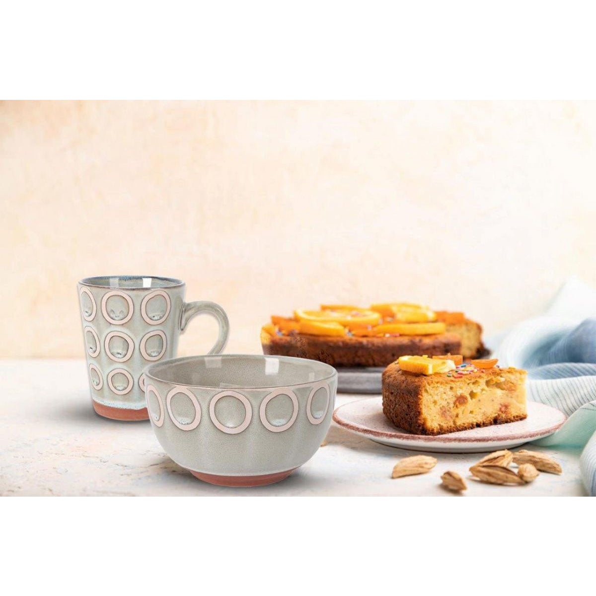 Almudena Grey Coffee Mug 330ml Stoneware