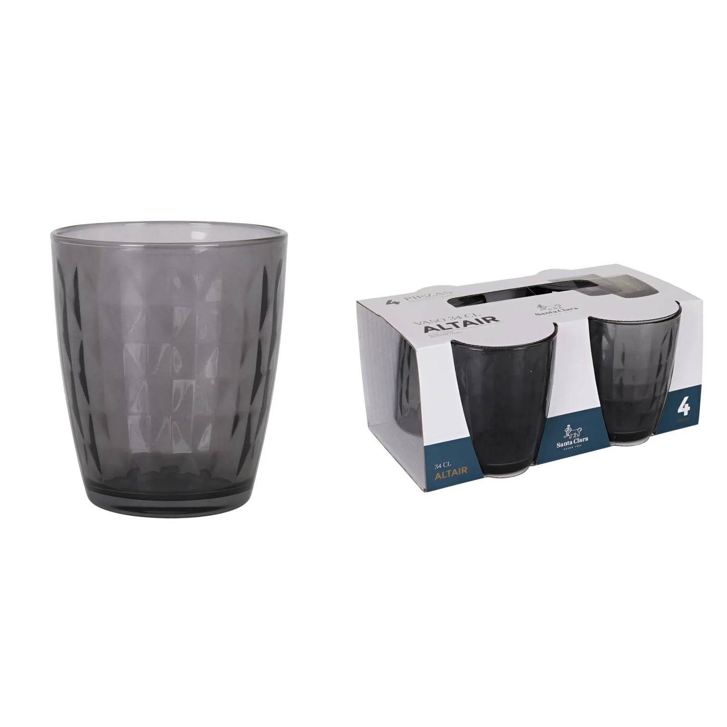 Altair diamonds Grey Smoke 340ml drinking glass