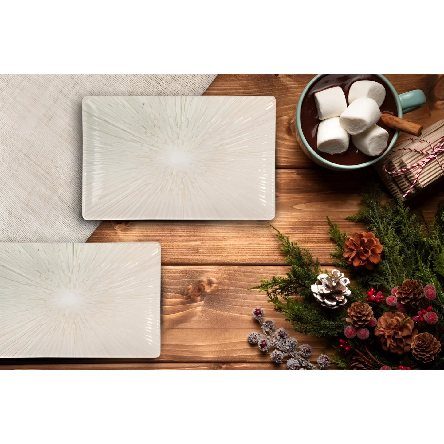 Anya Iberica rectangular 20x13cm dessert plates