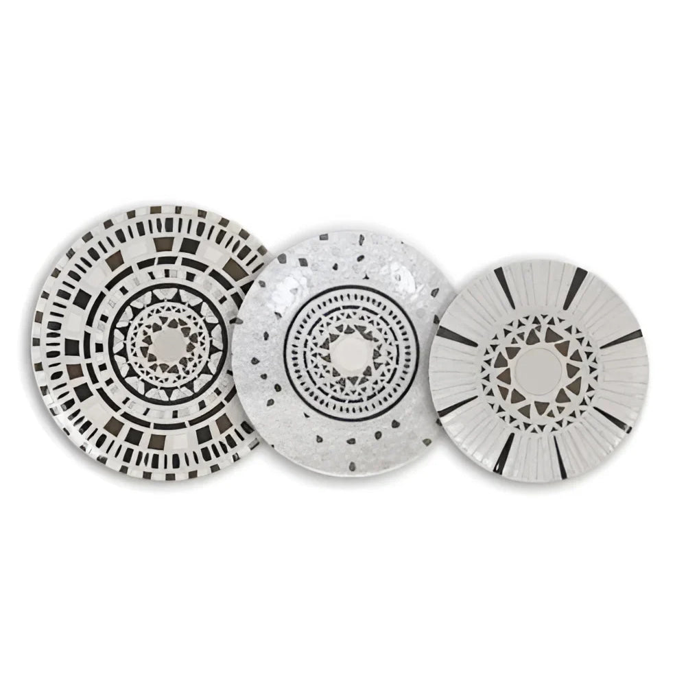 Barroc 12pcs Stoneware dinner service set dinning plates bowls side
