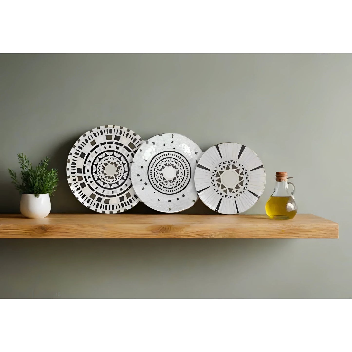 Barroc 12pcs Stoneware dinner service set dinning plates bowls side