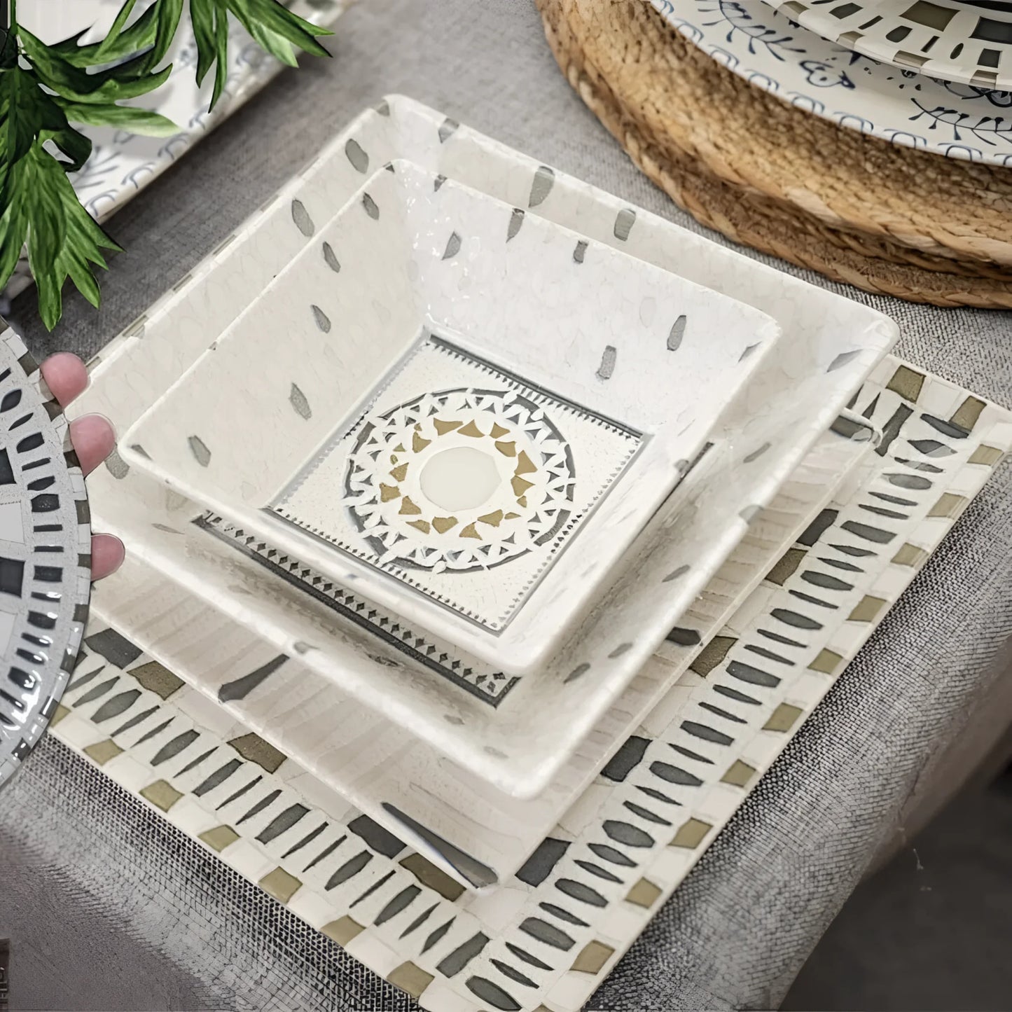 Barroc 13x13cm square bowl