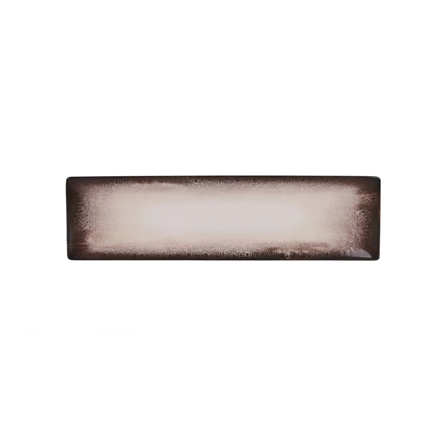 Barx rectangular 30x8cm matte ceramic tapas sushi tray in earthy tones