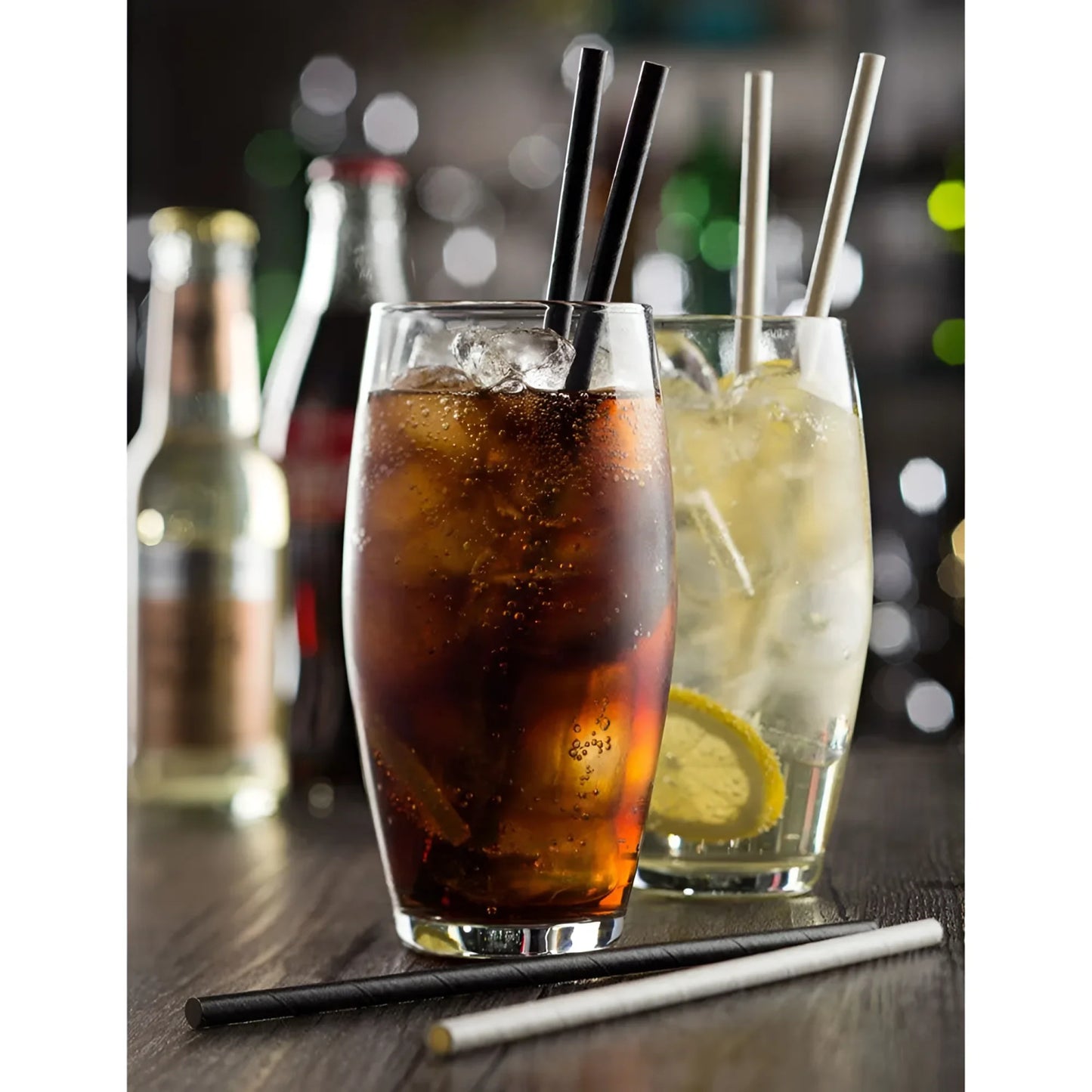 Black Straws Pack of 25 Algon