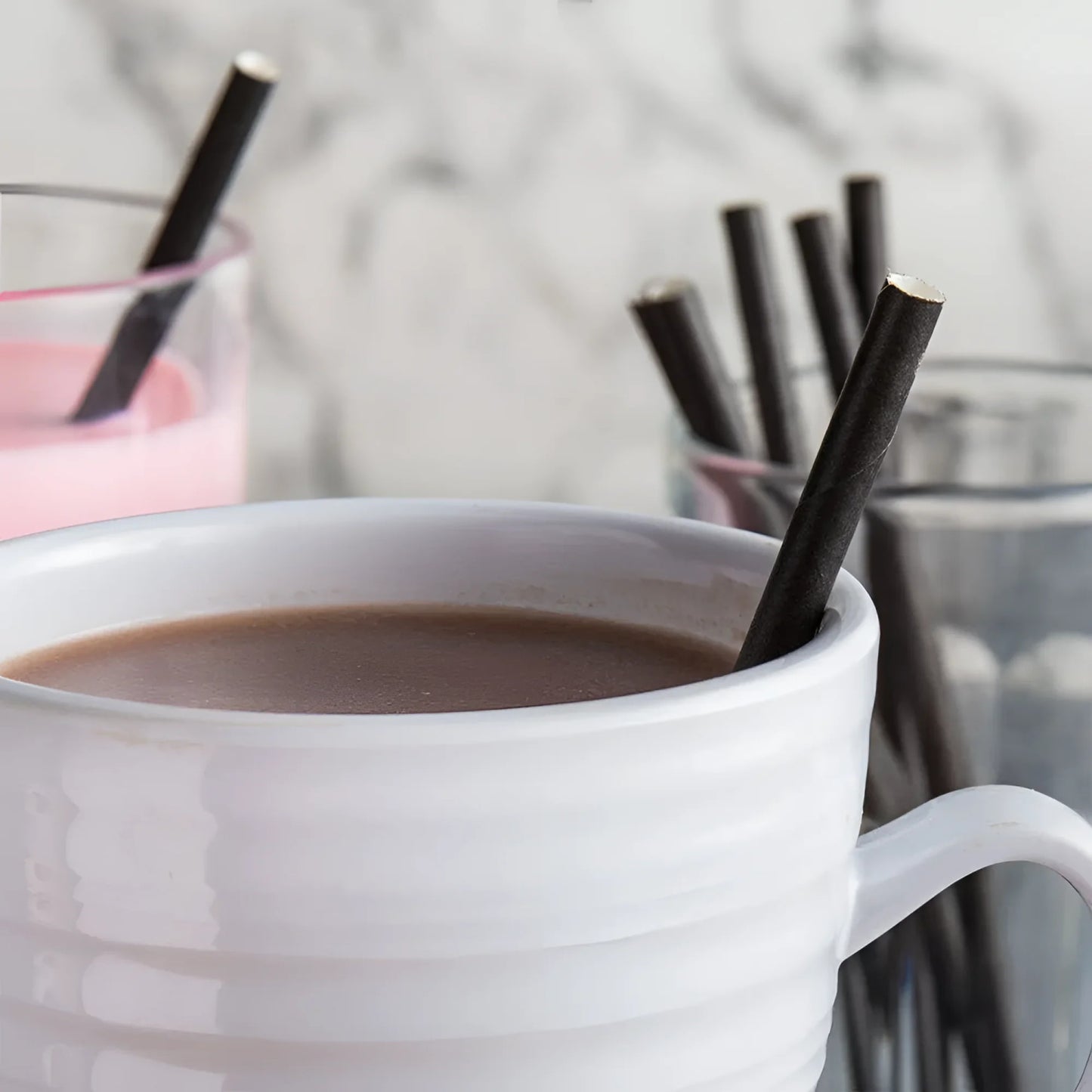 Black Straws Pack of 25 Algon