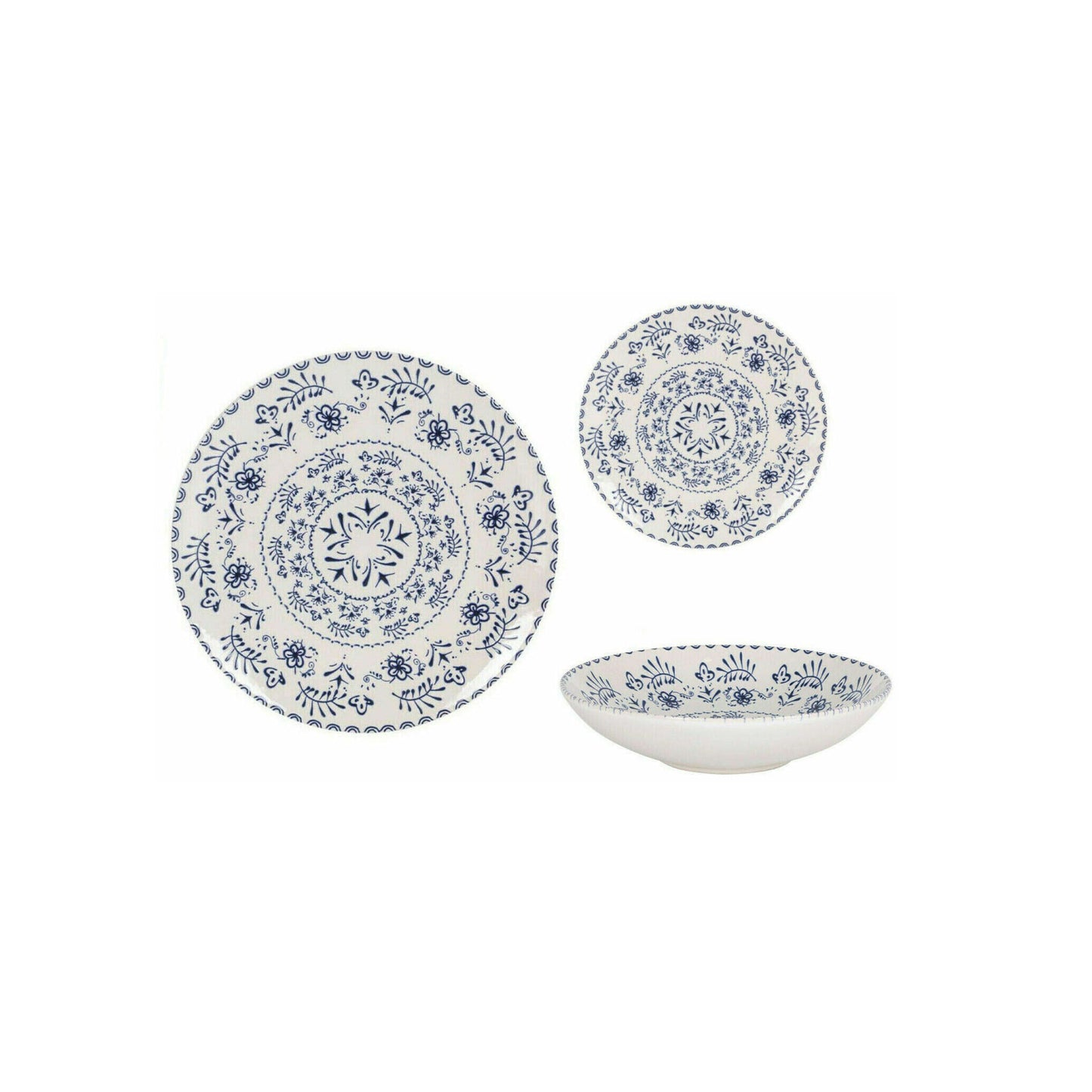 Blur 12 piece dinner set dinner service dinner plates + bowls + dessert