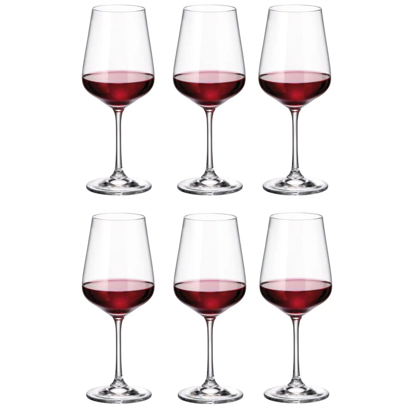 Bohemia Crystal Red white wine glasses 450ml SIRA