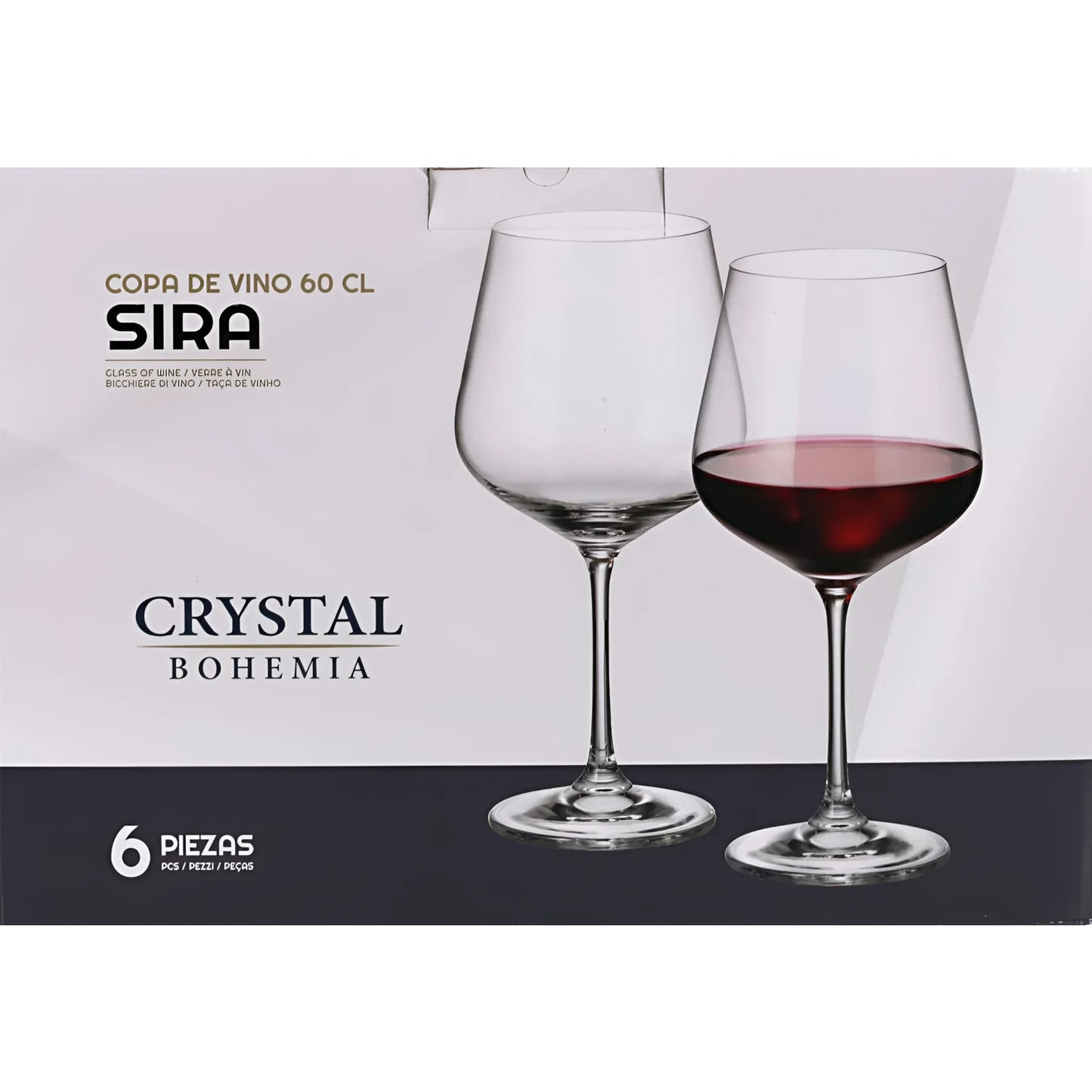 Bohemia Crystal Red white wine glasses 600ml SIRA