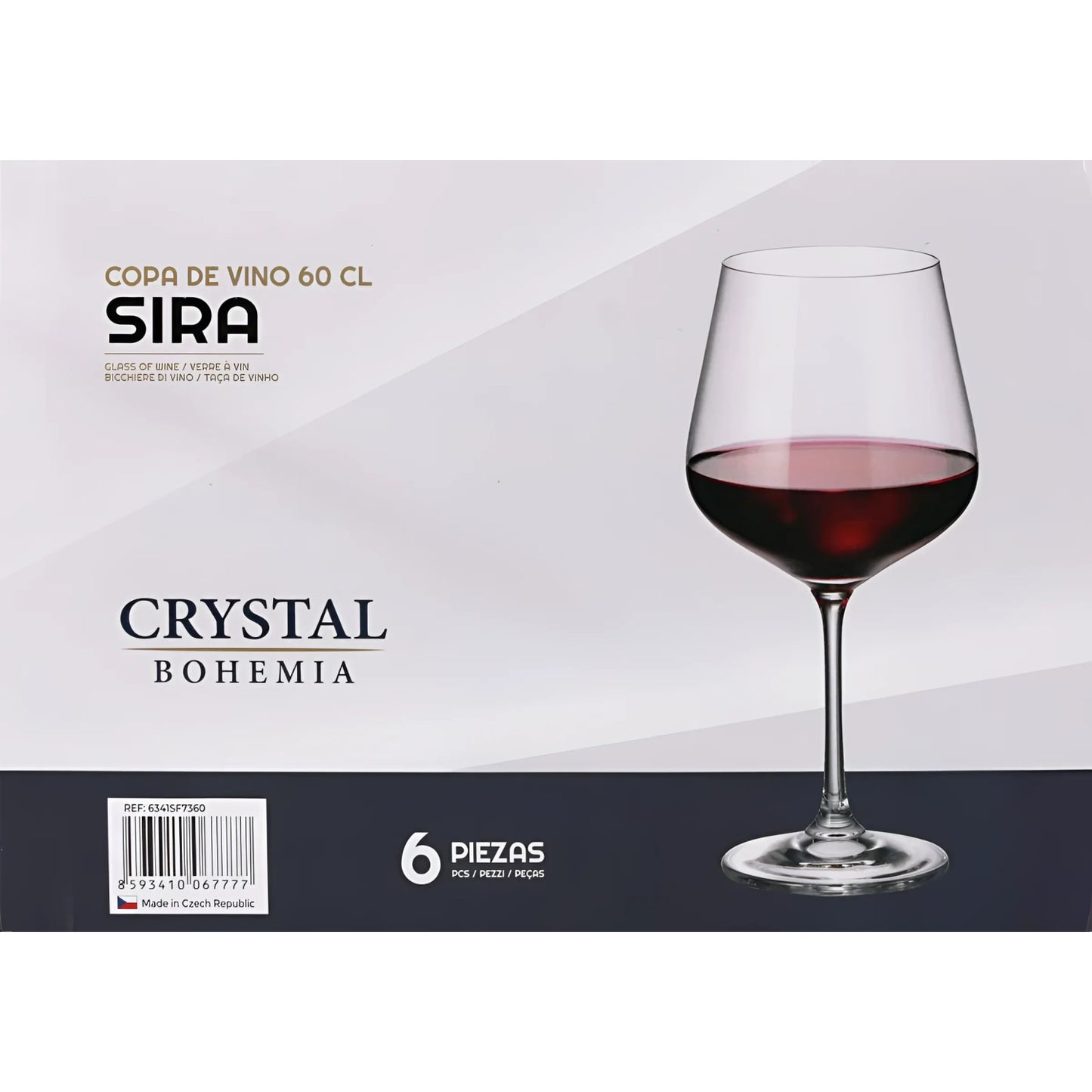 Bohemia Crystal Red white wine glasses 600ml SIRA