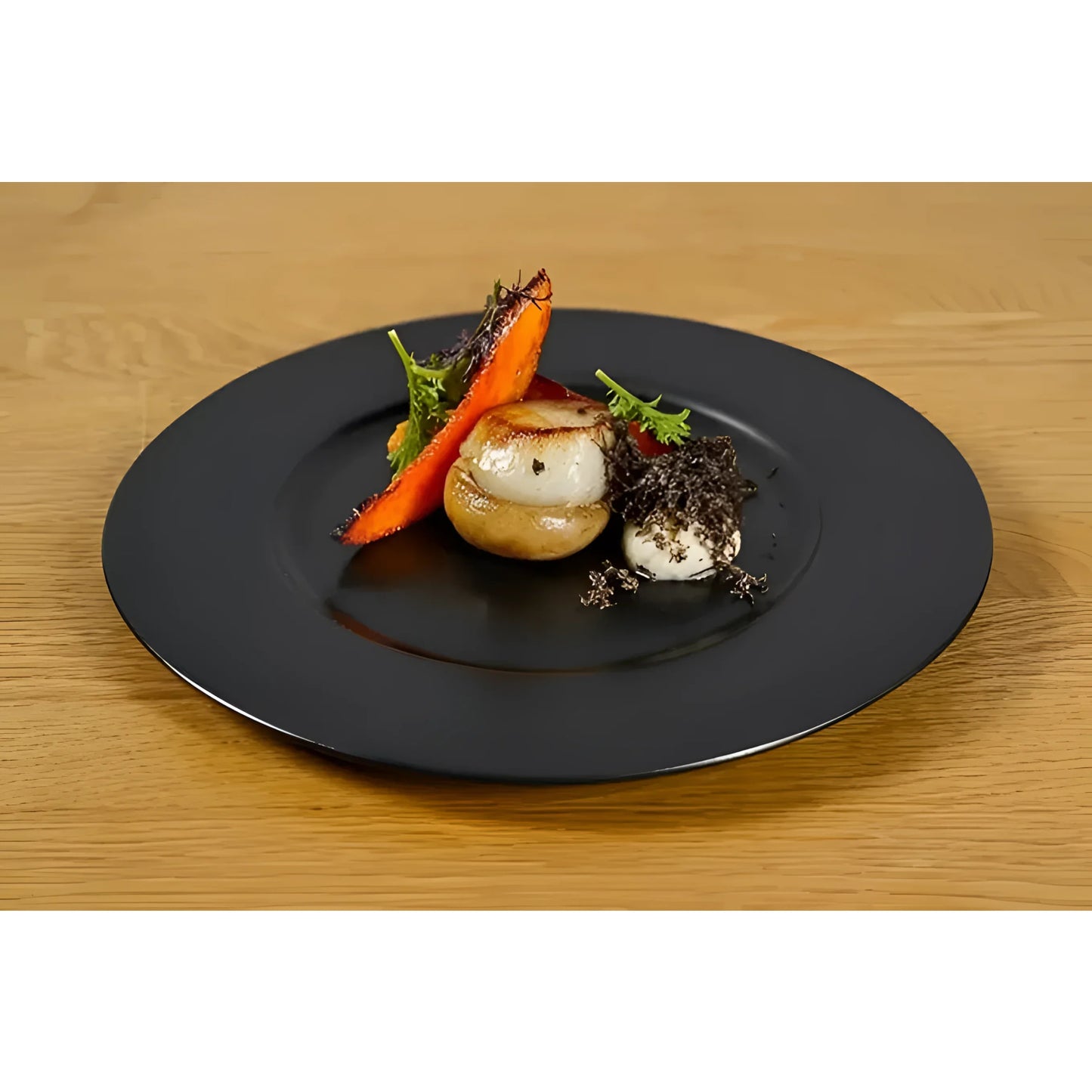 BONNA Notte NEAT black premium porcelain dinner plate 28cm