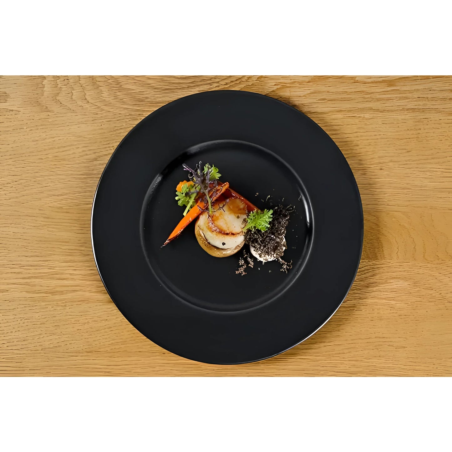 BONNA Notte NEAT black premium porcelain dinner plate 28cm