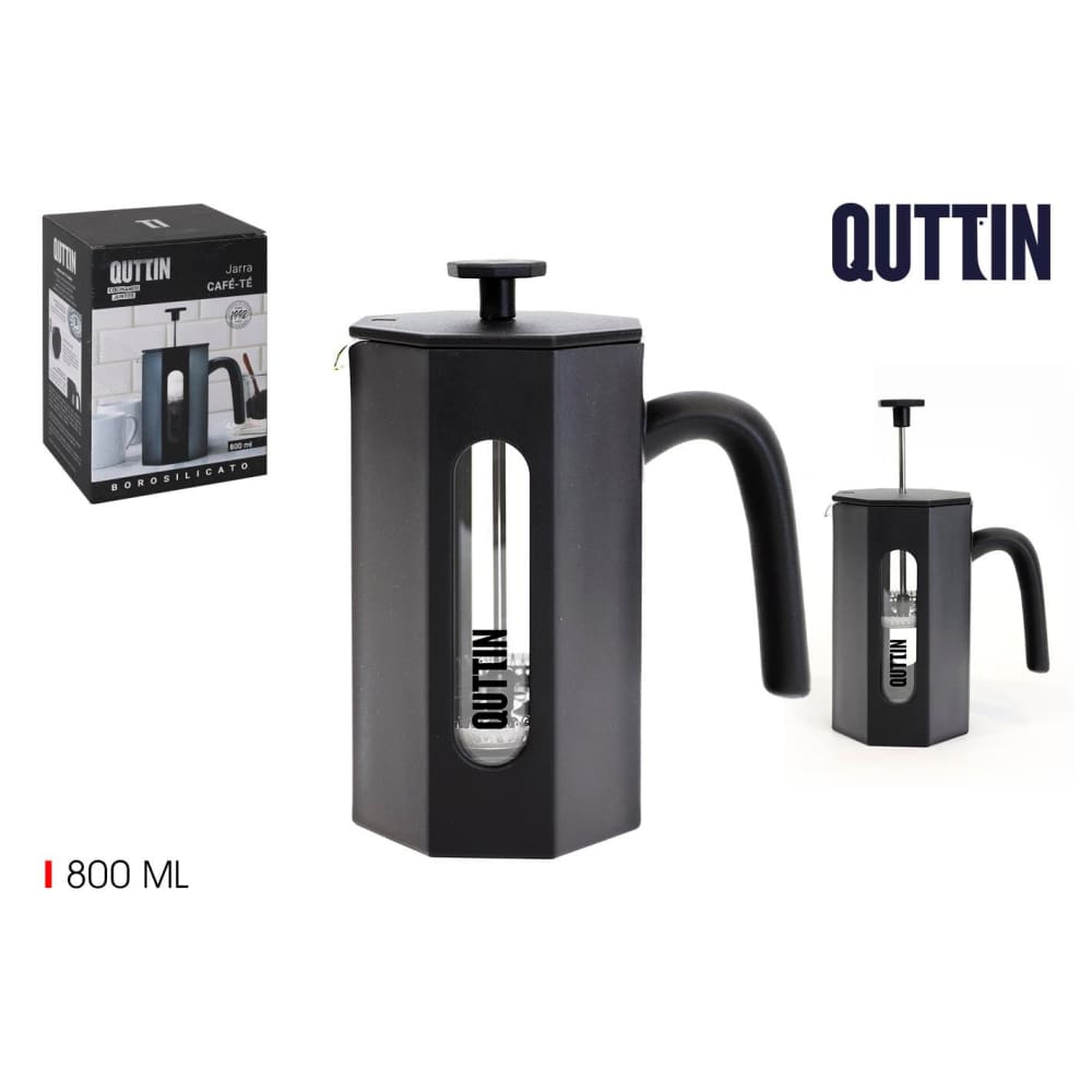 Borosilicate coffee tea maker pot Quttin black 800ml