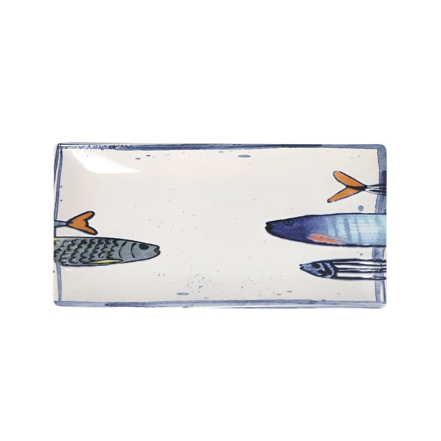 Catch of the Day rectangular 30x15cm Peixe tapas plate with fish design